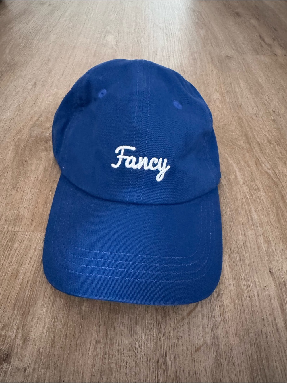 Fancy Embroidered Baseball Cap - Navy